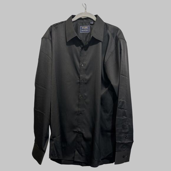 Flex Men’s Luxury Collection Designed In Italy Silky Feel Modern Dress Shirt XL - Picture 1 of 9